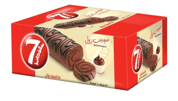 7D SWISS ROLL JMB CHOCO 330G (55GX6)