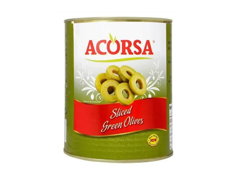ACORSA OLIVES GREEN SLICED A10 1.56kg