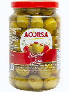 ACORSA OLIVES GREEN STUFED JAR 200g