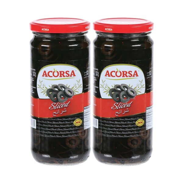 ACORSA OLIVES PRO SLICED BLACK 2x230g+230g