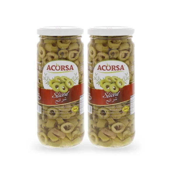 ACORSA OLIVES S/P SLICED GREEN 2x230g