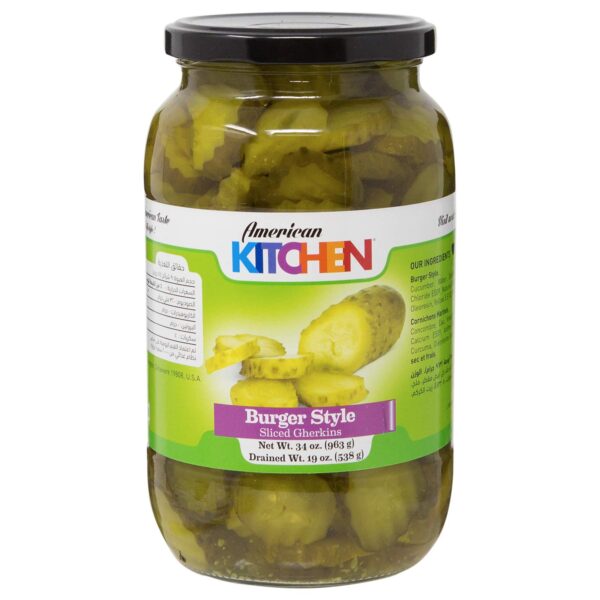 AK SLICED GHERKINS BURGR STYL 34OZ