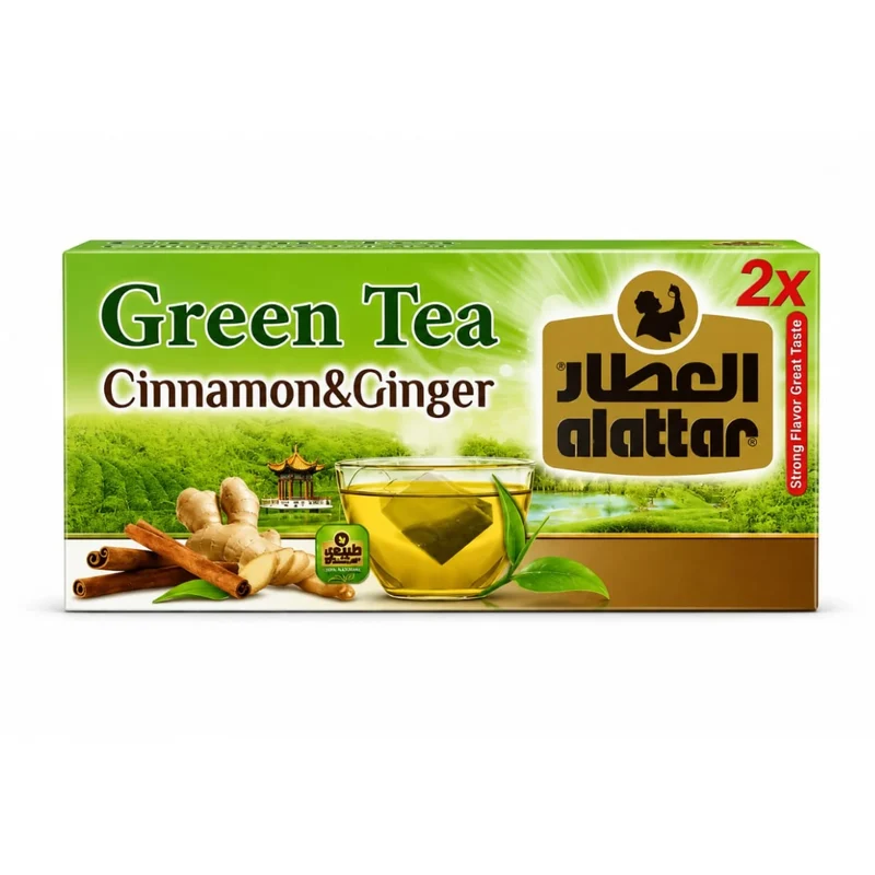 AL Attar Ginger & Cardamom Green Tea Bags 20S