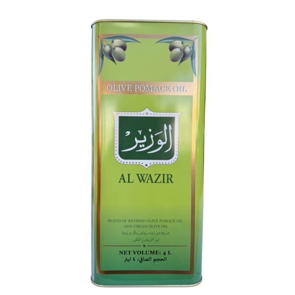 AL WAZIR OLIVE OIL TIN 4X4 Lt