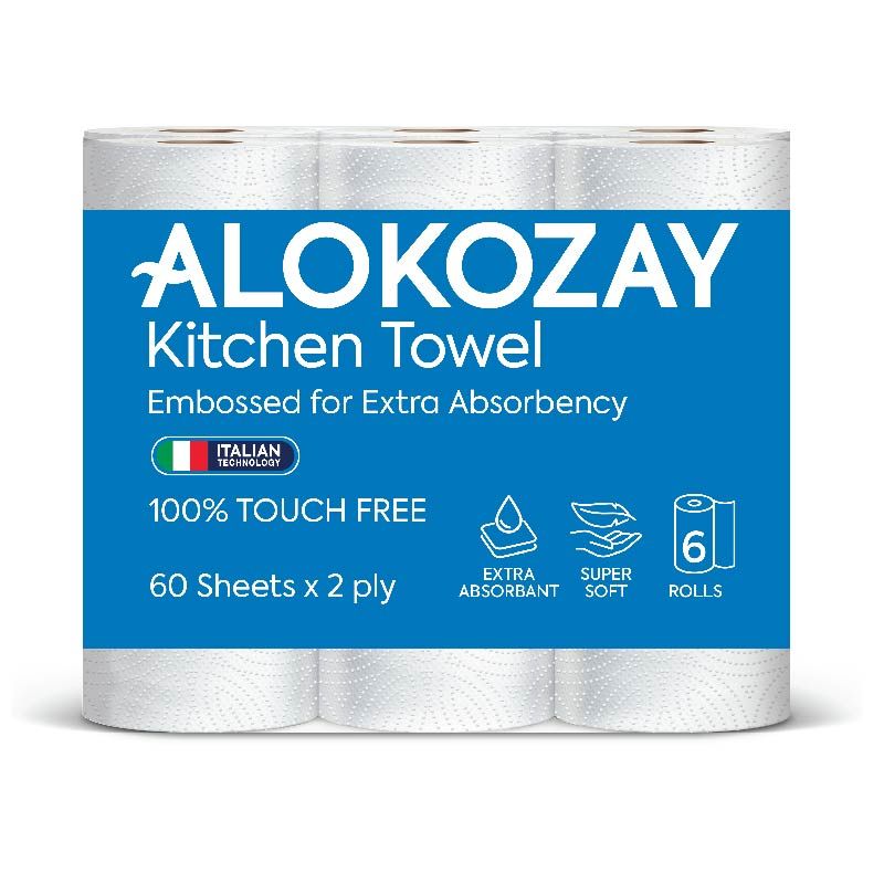 Alokozay Multi-Purpose Towel- 6 Rolls x 2 Ply x 60 Sheets