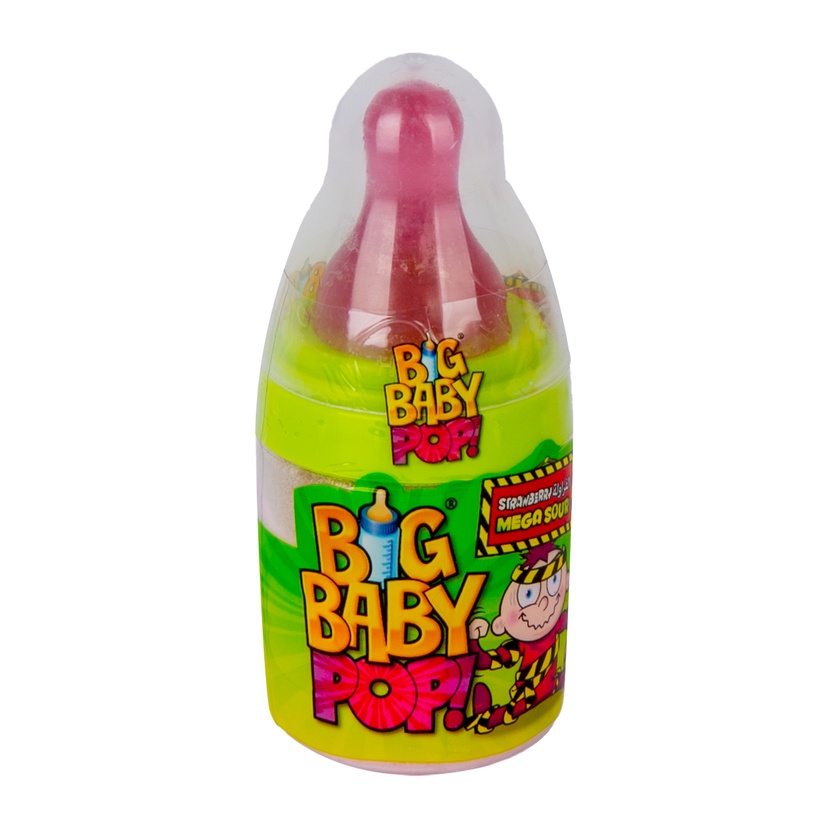 Bazooka Big Baby Pop Sour Strawberry&Raspberry 32G