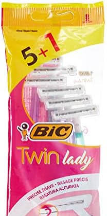 BIC SH F TWIN LADY POUCH 5+1'S