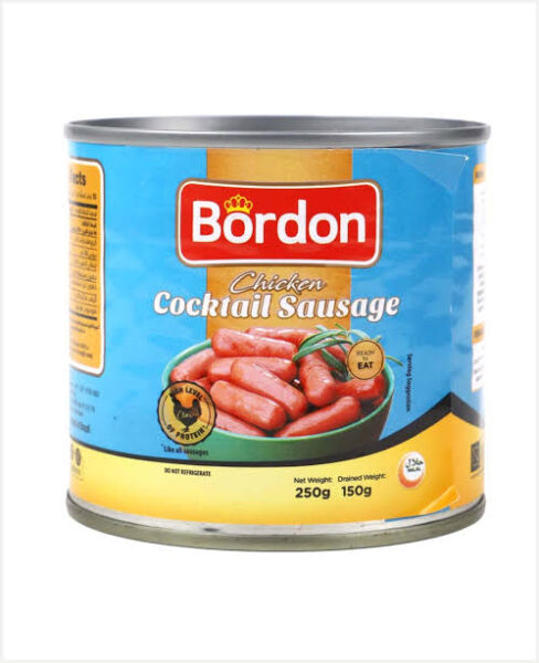 BORDON COCKTAIL SAUSAGE DRINED WEIGHT 150GM