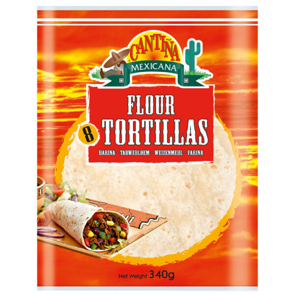 CANTINA FLOUR TORTILLA 8 340 gm