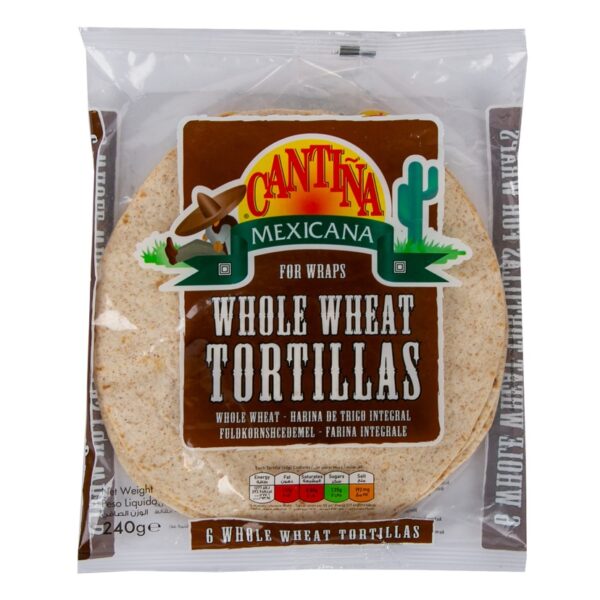 CANTINA MEXICANA WHOLE WHEAT TORTILLA 240GM