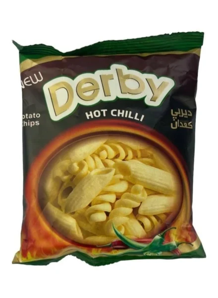 Derby hot chili potato chips 60g
