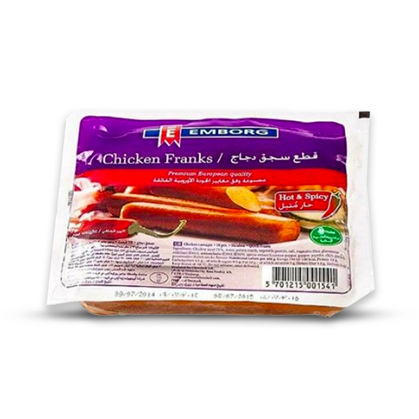 EMBORG CKN FRANK HOT&SPCY 340G
