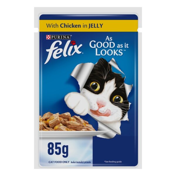 Felix cat with Chicken in jelly POUCH 85 g