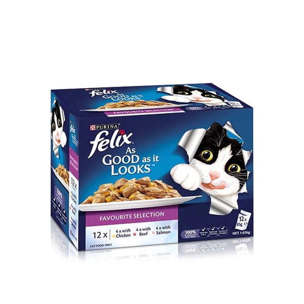 Felix Favourites Selection Cat Food 12X85g