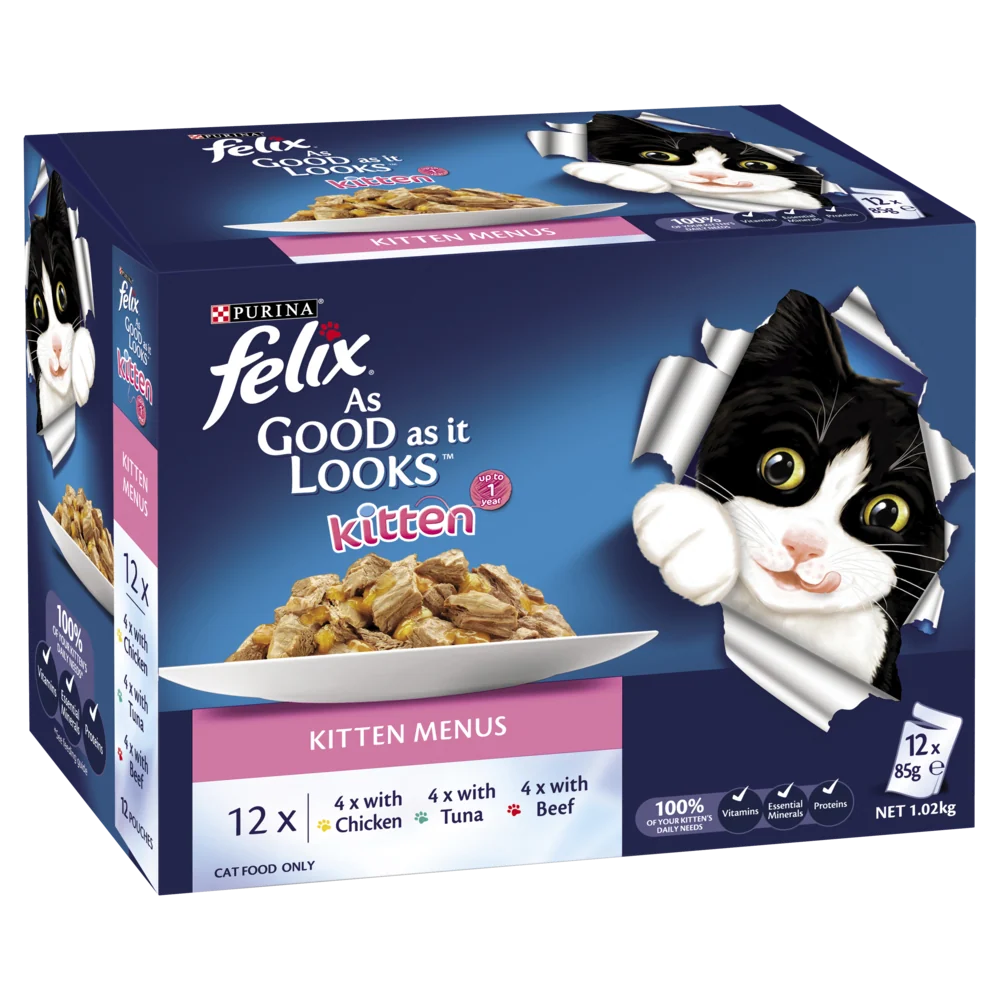 Felix Kitten Menus in Jelly Wet (85g x 12pk)