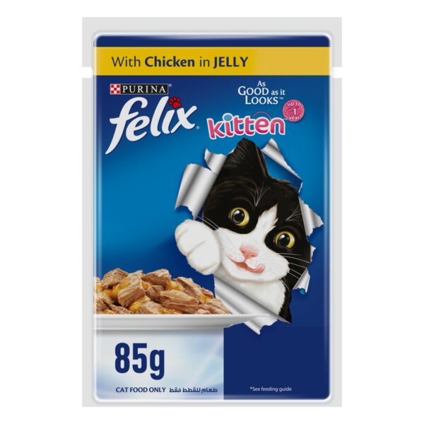 Felix Kitten With Chickn In Jelly 85g