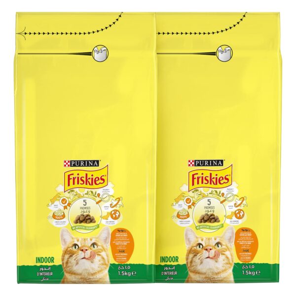 Friskies Indoor Chicken & Vegetable 2X1.5Kg