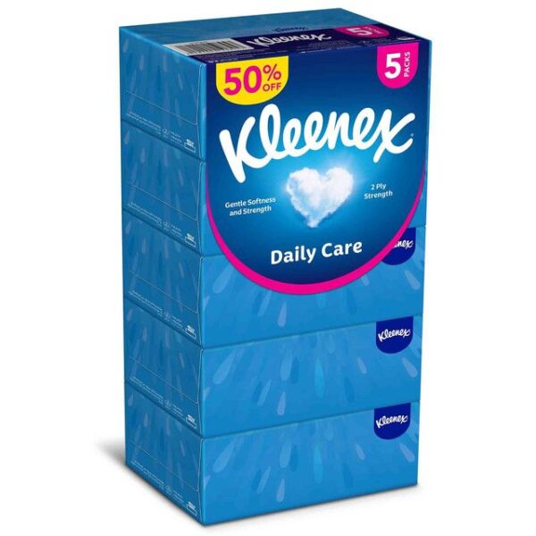 KLEENEX DAILY CARE 5X170'S @50% OFF