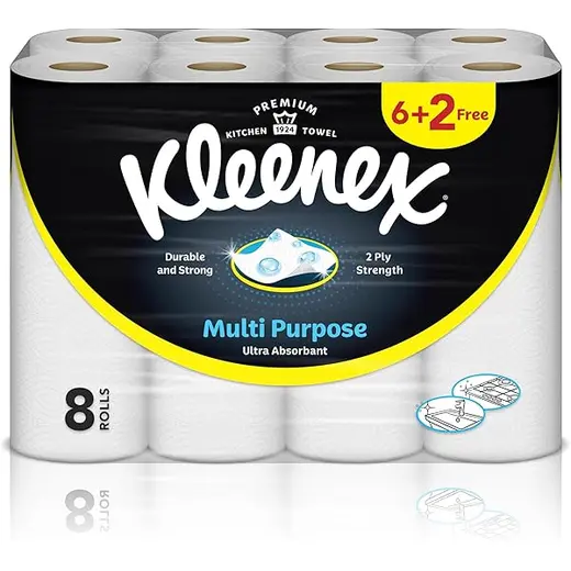 KLEENEX HOUSEHOLD TWL VALUE PK (6+2) 40'S