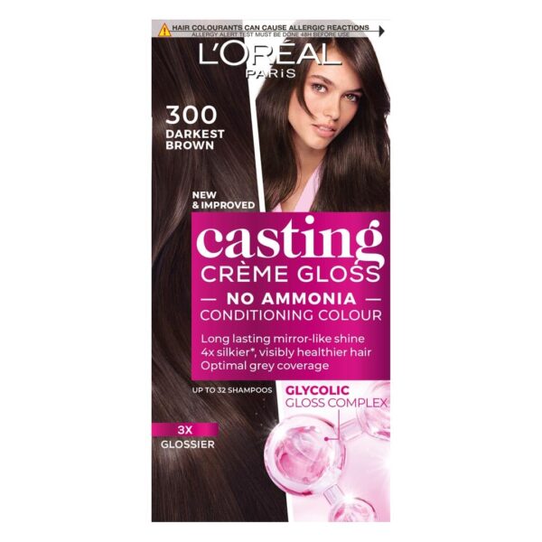 L'Oréal Paris Casting Crème Gloss Hair Color 300 Dark Brown – 180ml