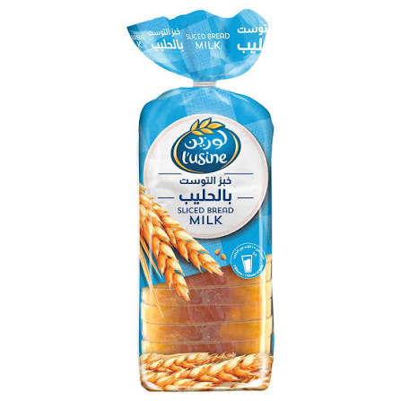 LUSINE BREAD SLICED MILK 600G