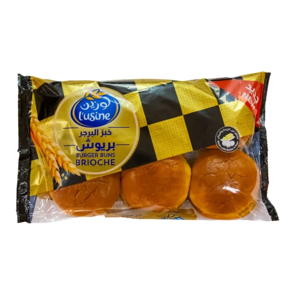 LUSINE BRIOCHE BURGER BUNS 400G