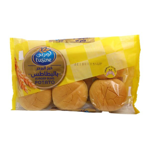 LUSINE BUN BURGER POTATO 400G