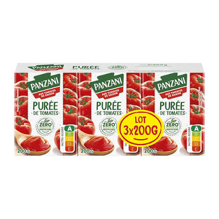 PANZANI PUREE ZERO PESTICIDE 3X200gm