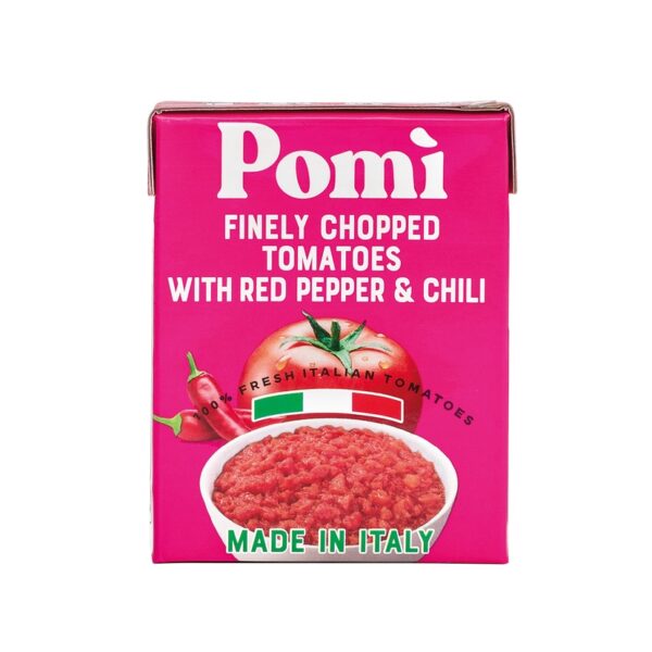 POMI CHOPPED TOMATOES PEPPER & CHILI 390G