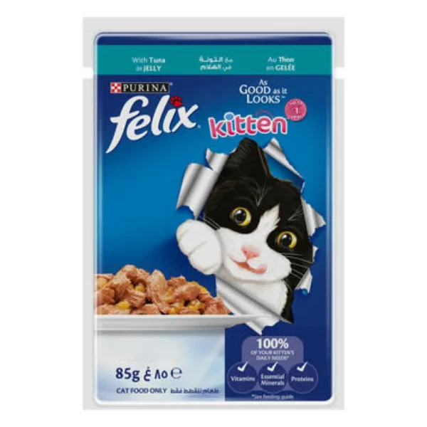 Purina Felix Kitten Tuna In Jelly Cat Wet Food 85g