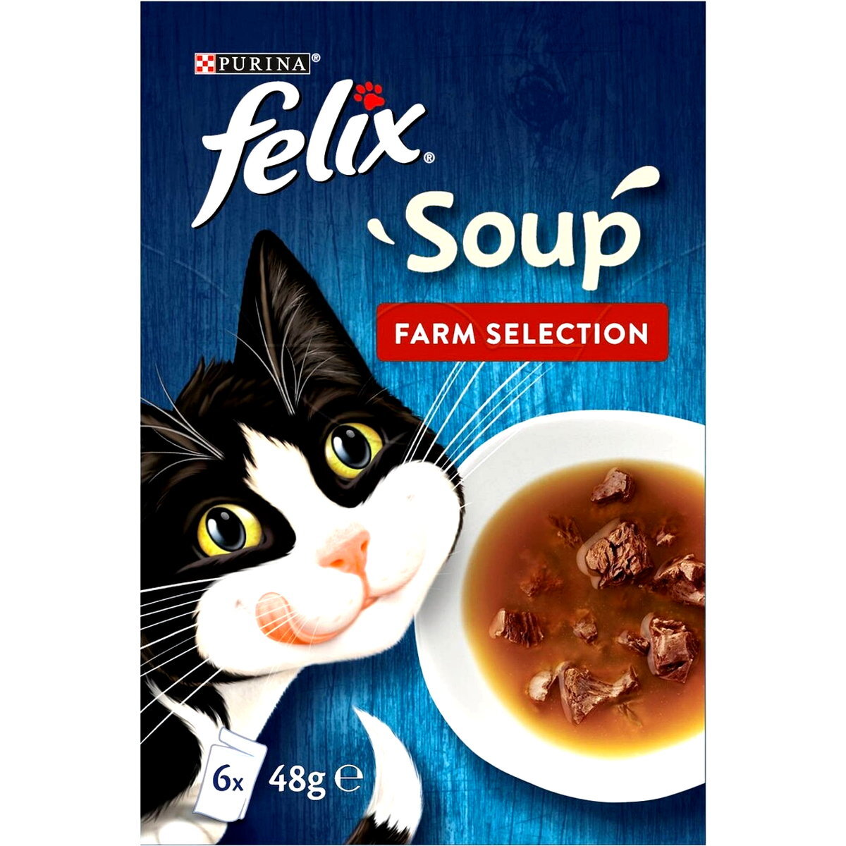 Purina Felix Soup Gig Mv Farm Slcn 6X48G