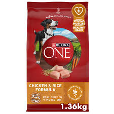 Purina One Dry Dog Food in Chicken & Rice Formula 1.36Kg