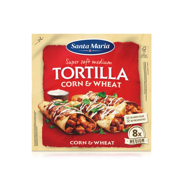 Santa Maria Corn Tortilla & Wheat Medium 8pack 336g