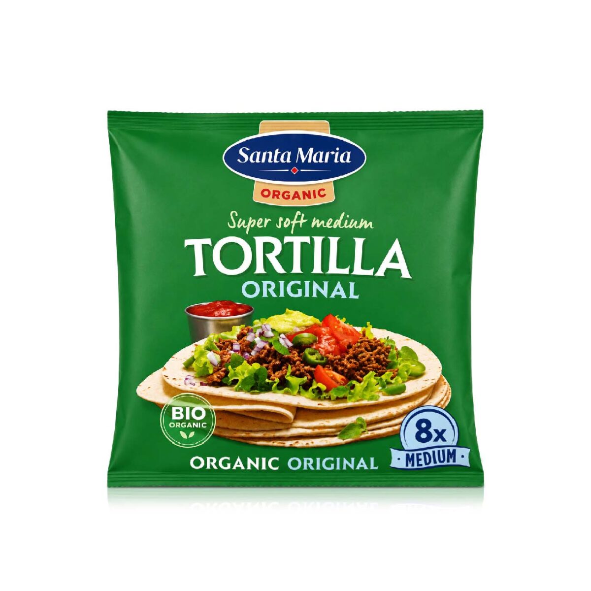 Santa Maria Tortilla Organic Original Medium 8pack 320g
